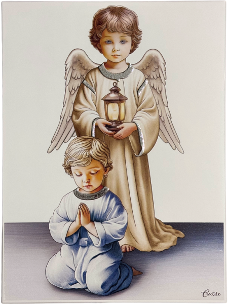 Aniołek z Latarenką CU125/3C, 17x23