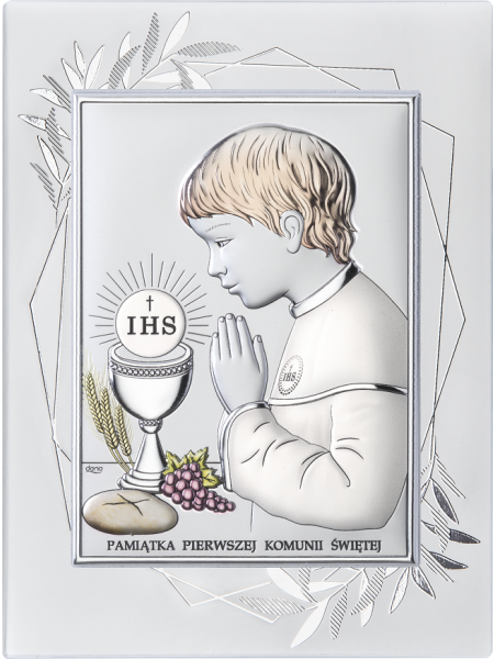 Obrazek Pamiątka Pierwszej Komunii Świętej NA OZDOBNYM PANELU DS04FO/2CO, 15x20 @