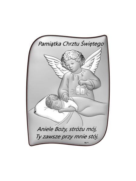 Obrazek Pamiątka Chrztu Świętego Aniołek z Latarenką DS117