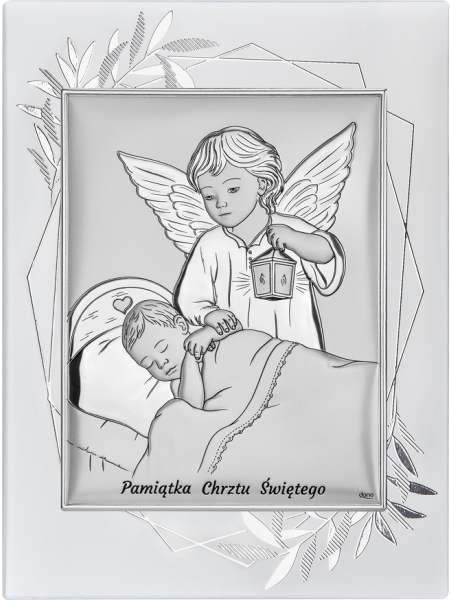 Obrazek Pamiątka Chrztu Świętego NA OZDOBNYM PANELU DS32FO/2, 15x20 @