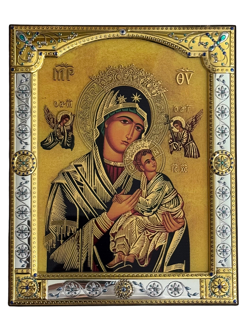 Ikona Matka Boża z dzieciątkiem CU011/1, 12x14
