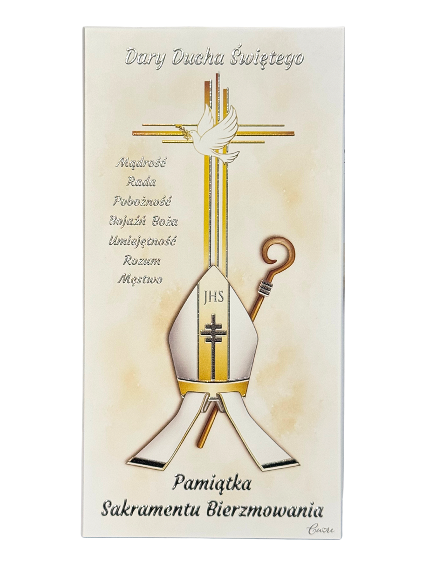Pamiątka Bierzmowania CU142/2, 9x18