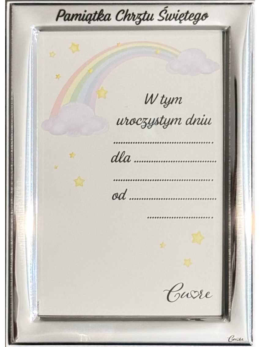 Ramka Pamiątka Chrztu Świętego CU302/10, 10x15