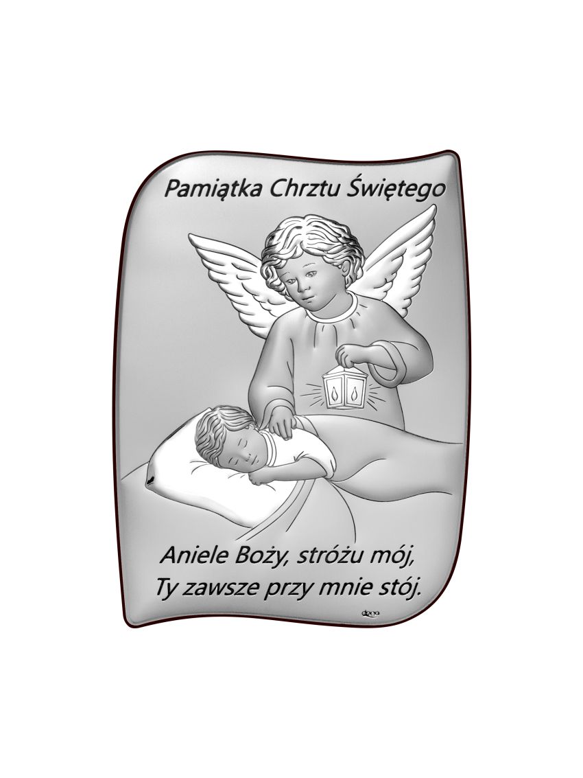 Obrazek Pamiątka Chrztu Świętego Aniołek z Latarenką DS117