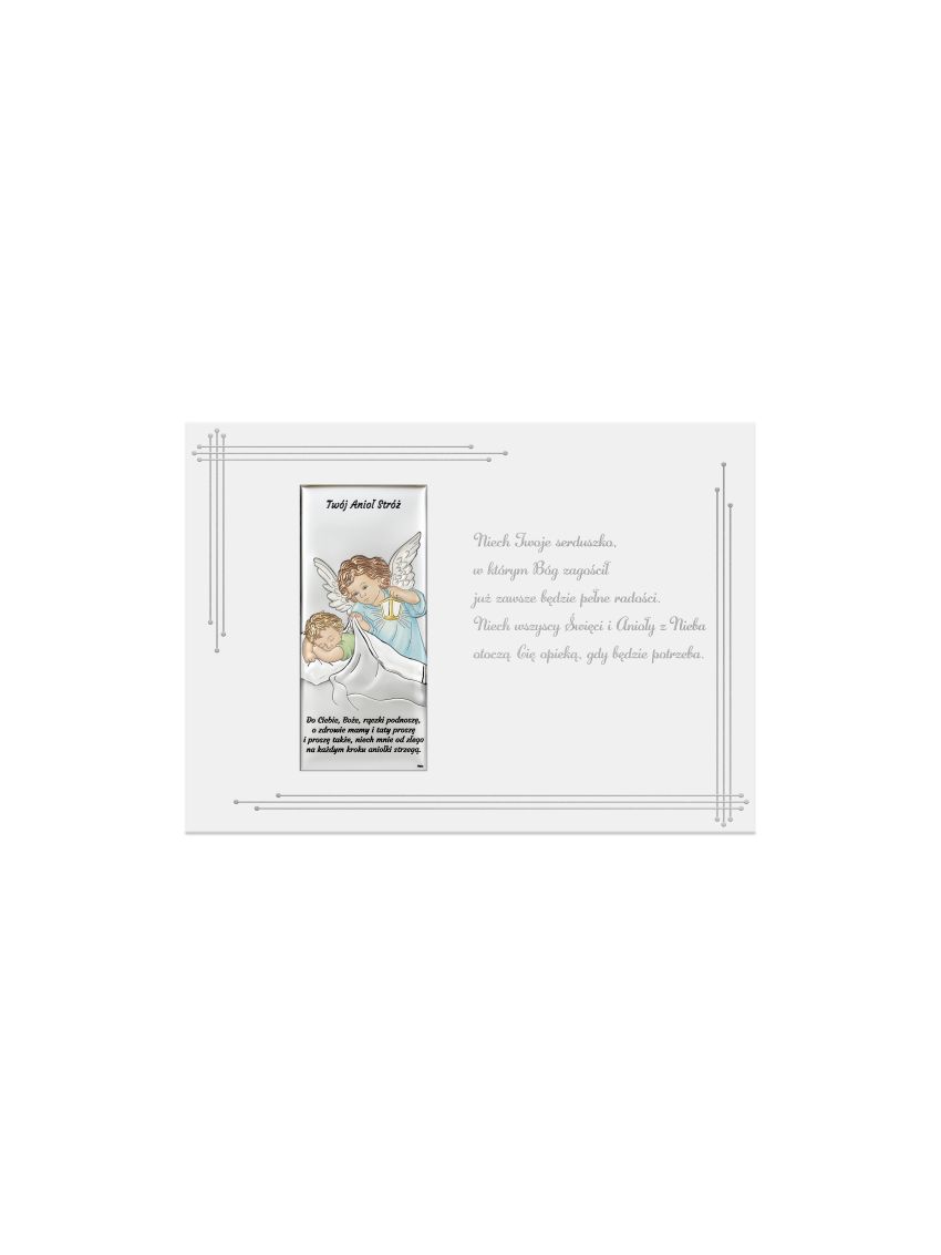 Anioł w kolorze na białym panelu DS216FN/1XC, 25x20 @
